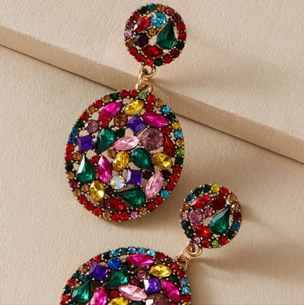 Harmony In Nature Colorful Gemstone Earrings - Picture 3 of 5